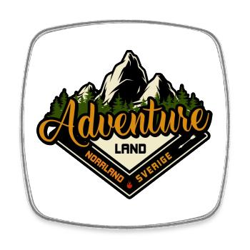 Adventure Land Norrland Sverige - Magnet carré - blanc - Devant