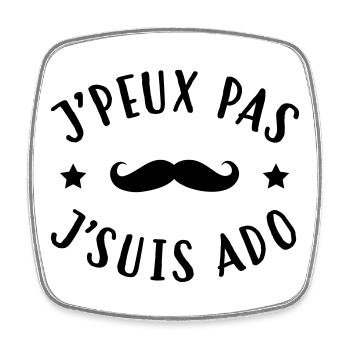 adolescent / enfant / ado / adolescente - Magnet carré - blanc - Devant