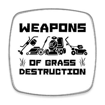 Weapons of Grass Destruction - Square fridge magnet - white - Front