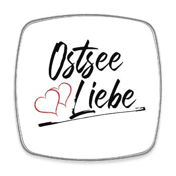 Ostsee Liebe - Viereckiger Kühlschrankmagnet - Weiß - Vorne