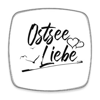 Ostsee Liebe - Viereckiger Kühlschrankmagnet - Weiß - Vorne