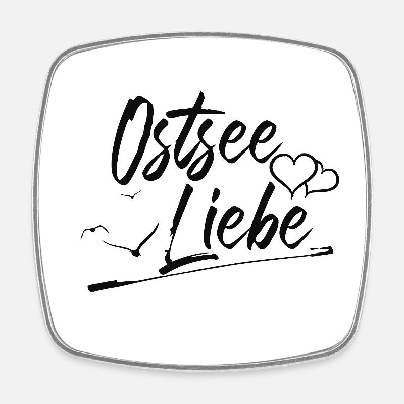 Ostsee Liebe - Viereckiger Kühlschrankmagnet - Weiß