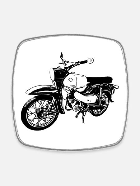 Simson Habicht - Viereckiger Kühlschrankmagnet - Weiß
