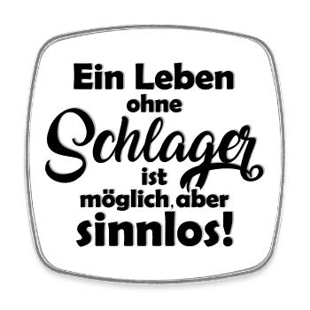 Schlager Musik Fan Party deutsche Musik - Viereckiger Kühlschrankmagnet - Weiß - Vorne
