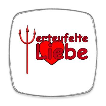 Liebe Teufel verliebt Valentinstag Ehe Paar - Viereckiger Kühlschrankmagnet - Weiß - Vorne