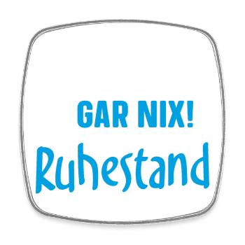 Ich muss gar nix! Ich bin im Ruhestand - Viereckiger Kühlschrankmagnet - Weiß - Vorne