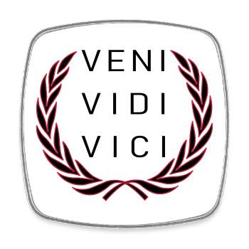 Veni Vidi Vici - Square fridge magnet - white - Front
