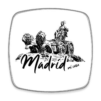 Madrid my home - Square fridge magnet - white - Front