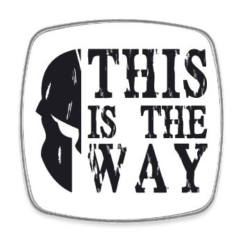 This is the way sparta - Square fridge magnet - white - Front