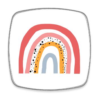 Arc-en-ciel - Amour - Tendance Rainbow - Magnet carré - blanc - Devant