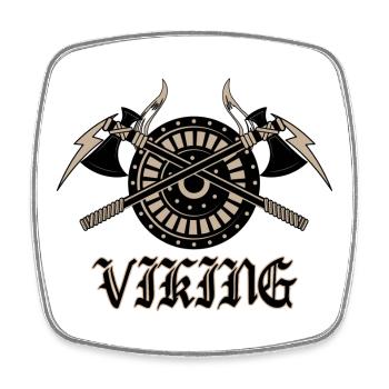 Wikinger - Viereckiger Kühlschrankmagnet - Weiß - Vorne