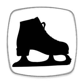 Figure skating Figure skating - Square fridge magnet - white - Front