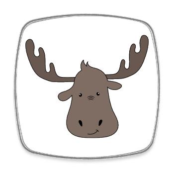 Cadeaux amusants pour les enfants avec un petit élan - Magnet carré - blanc - Devant