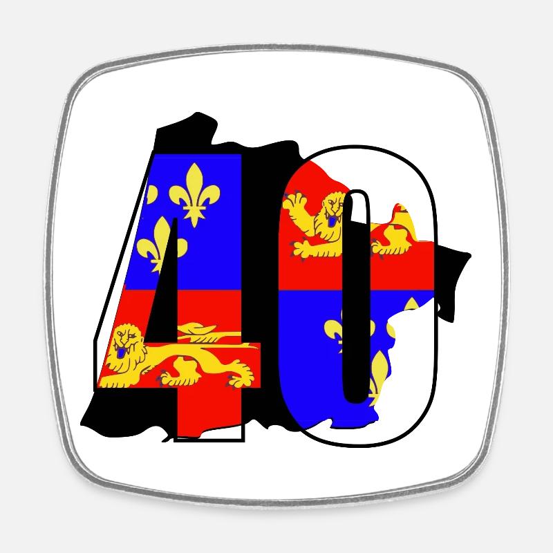 Landes - Magnet carré - blanc