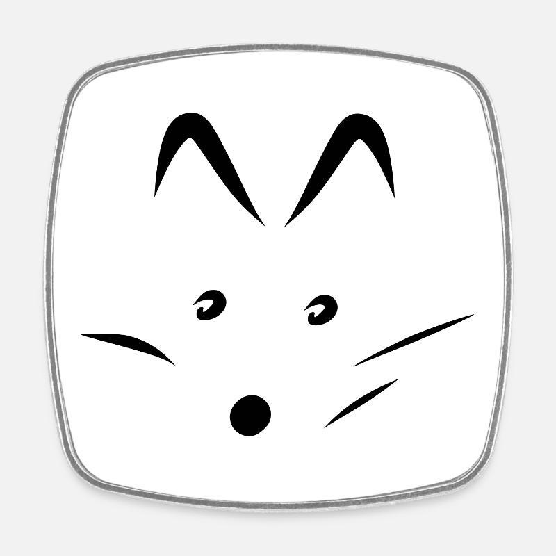 Fuchs - Viereckiger Kühlschrankmagnet - Weiß