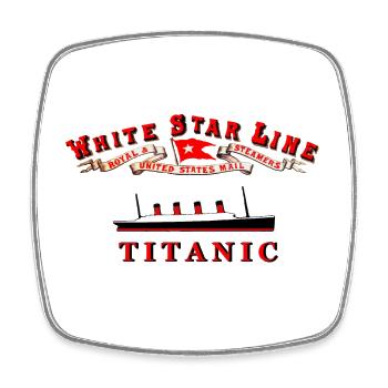 TITANIC WHITE STAR LINE - Square fridge magnet - white - Front