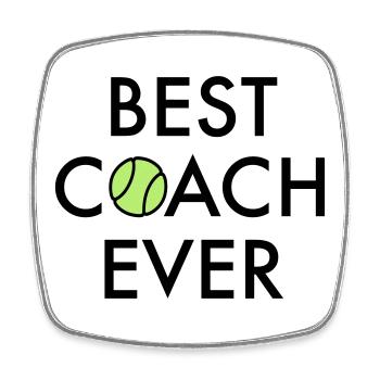 Best coach ever - Square fridge magnet - white - Front