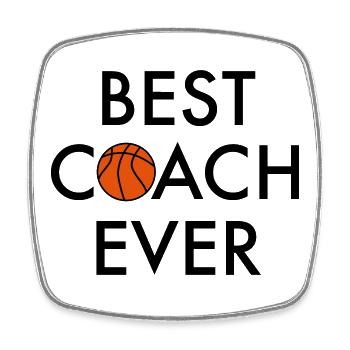 Best basketball coach - Square fridge magnet - white - Front