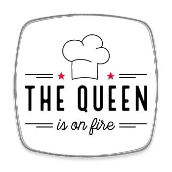 Cook - Square fridge magnet - white - Front