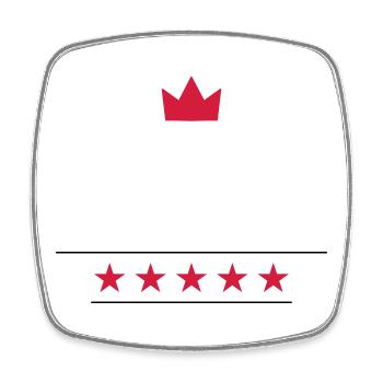 -starred chef - Square fridge magnet - white - Front
