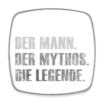 Papa - Der Mann. Der Mythos. Die Legende. Geschenk - Viereckiger Kühlschrankmagnet - Weiß - Vorne