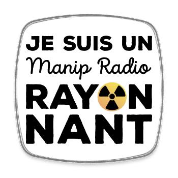 Je suis un manip radio rayonnant Humour Radiologie - Magnet carré - blanc - Devant