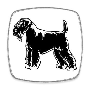 Schnauzer - Square fridge magnet - white - Front