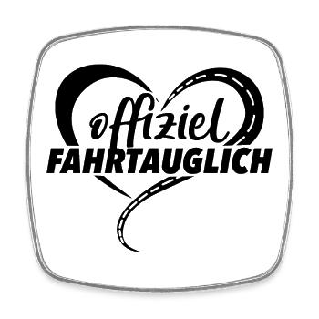 Führerschein - Viereckiger Kühlschrankmagnet - Weiß - Vorne