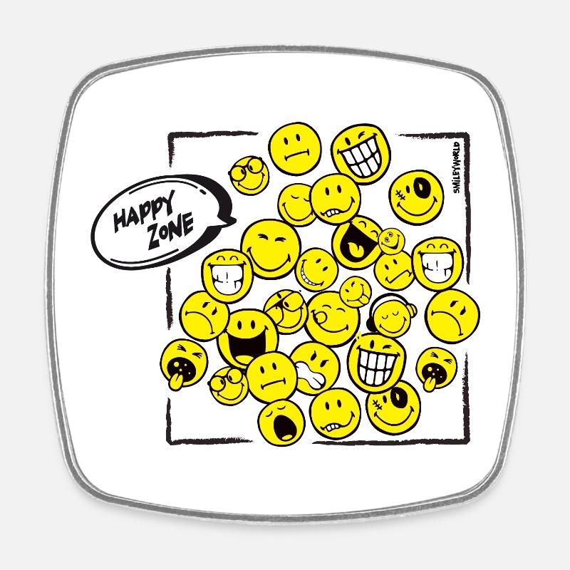 Smiley-World© Happy Zone - Magnet carré - blanc