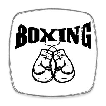 Boxing - Boxsport Motiv für den individuellen Druc - Viereckiger Kühlschrankmagnet - Weiß - Vorne