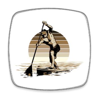 Standup Paddleboarding - SUP - Square fridge magnet - white - Front