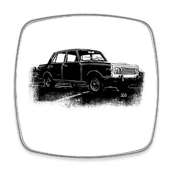Wartburg P 353 - Square fridge magnet - white - Front