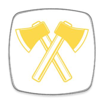 Axe Axes Lumberjack Forester - Square fridge magnet - white - Front