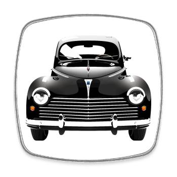 203 - Square fridge magnet - white - Front