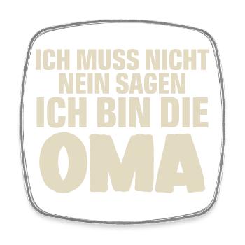 Oma - Viereckiger Kühlschrankmagnet - Weiß - Vorne