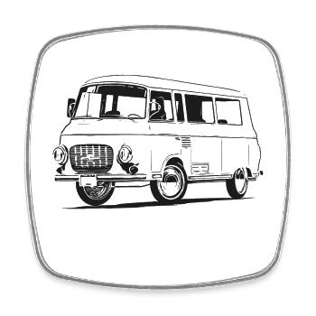 B1000 - Magnet carré - blanc - Devant