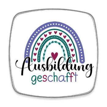 Ausbildung Geschafft Abschiedsgeschenk Ausbildung - Viereckiger Kühlschrankmagnet - Weiß - Vorne