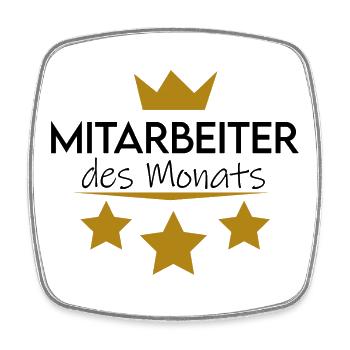 Mitarbeiter des Monats - Viereckiger Kühlschrankmagnet - Weiß - Vorne