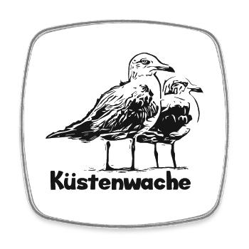 Küstenwache - Viereckiger Kühlschrankmagnet - Weiß - Vorne
