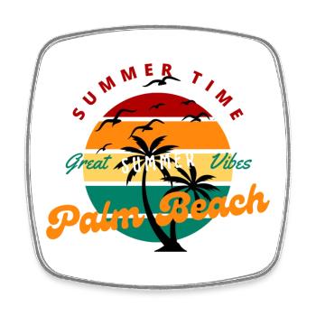 Great Summer - Viereckiger Kühlschrankmagnet - Weiß - Vorne