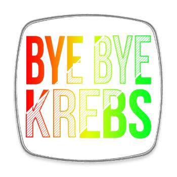 Bye Bye Kreps Regenbogen Design - Viereckiger Kühlschrankmagnet - Weiß - Vorne