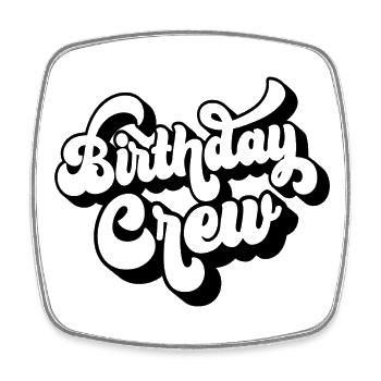 Birthday Crew Matching Gruppe Geburtstagsfeier Outfit - Viereckiger Kühlschrankmagnet - Weiß - Vorne