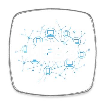Web3 - Viereckiger Kühlschrankmagnet - Weiß - Vorne