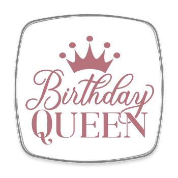 Birthday Queen Women Birthday Party Gift - Square fridge magnet - white - Front