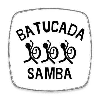batucada, samba, carnaval, rio - Magnet carré - blanc - Devant