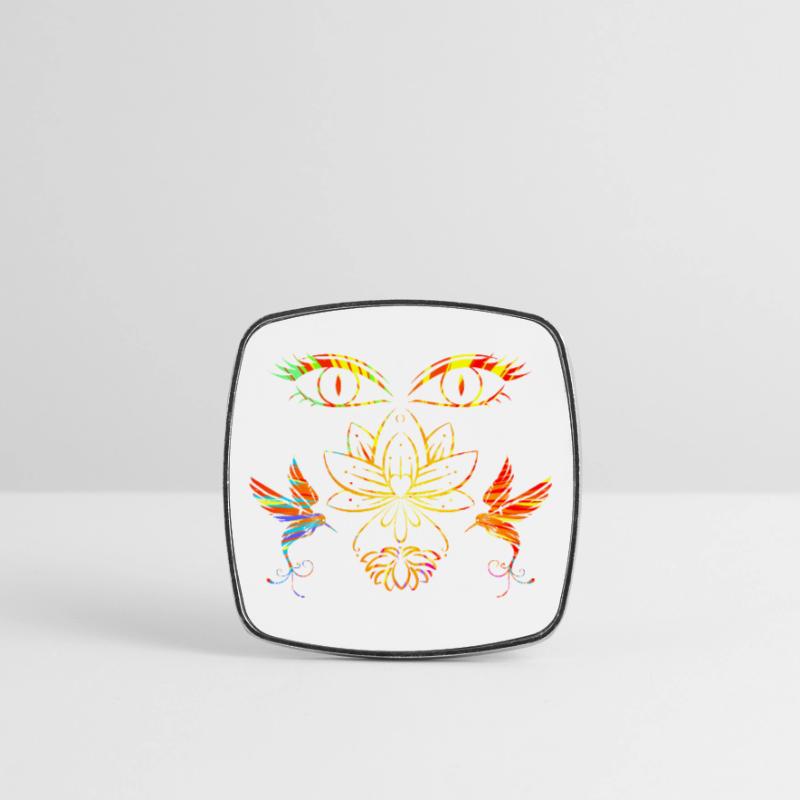 Zen face Square fridge magnet