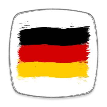Allemagne couleurs noir rouge or - Magnet carré - blanc - Devant
