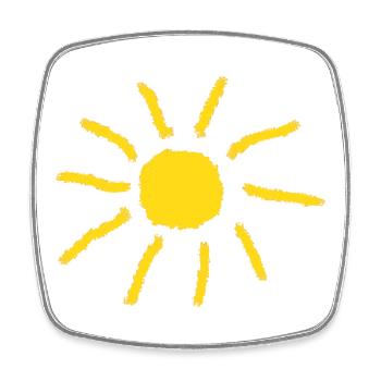 Sonne Sommer Urlaub Geschenk - Viereckiger Kühlschrankmagnet - Weiß - Vorne