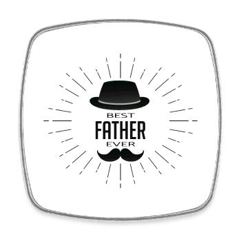 Best Father Ever - Square fridge magnet - white - Front
