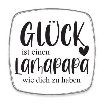 Lama Lamapapa Haustier Stall Lamaliebe Geschenk - Viereckiger Kühlschrankmagnet - Weiß - Vorne